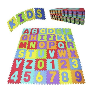 Alphabet and Number Mini Puzzle Mat for Kids Learning & Fun Purpose[Suitable for Above 2 Years Children][36 Pcs.][Play is The Highest Form of Learning]