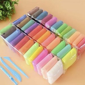 Ultra Light Clay Safe & Non Toxic Bounce Clay 12 in Different Color Fluffy Foam Clay With Tools - ( COLOR MAY VARY PACK OF 3 )